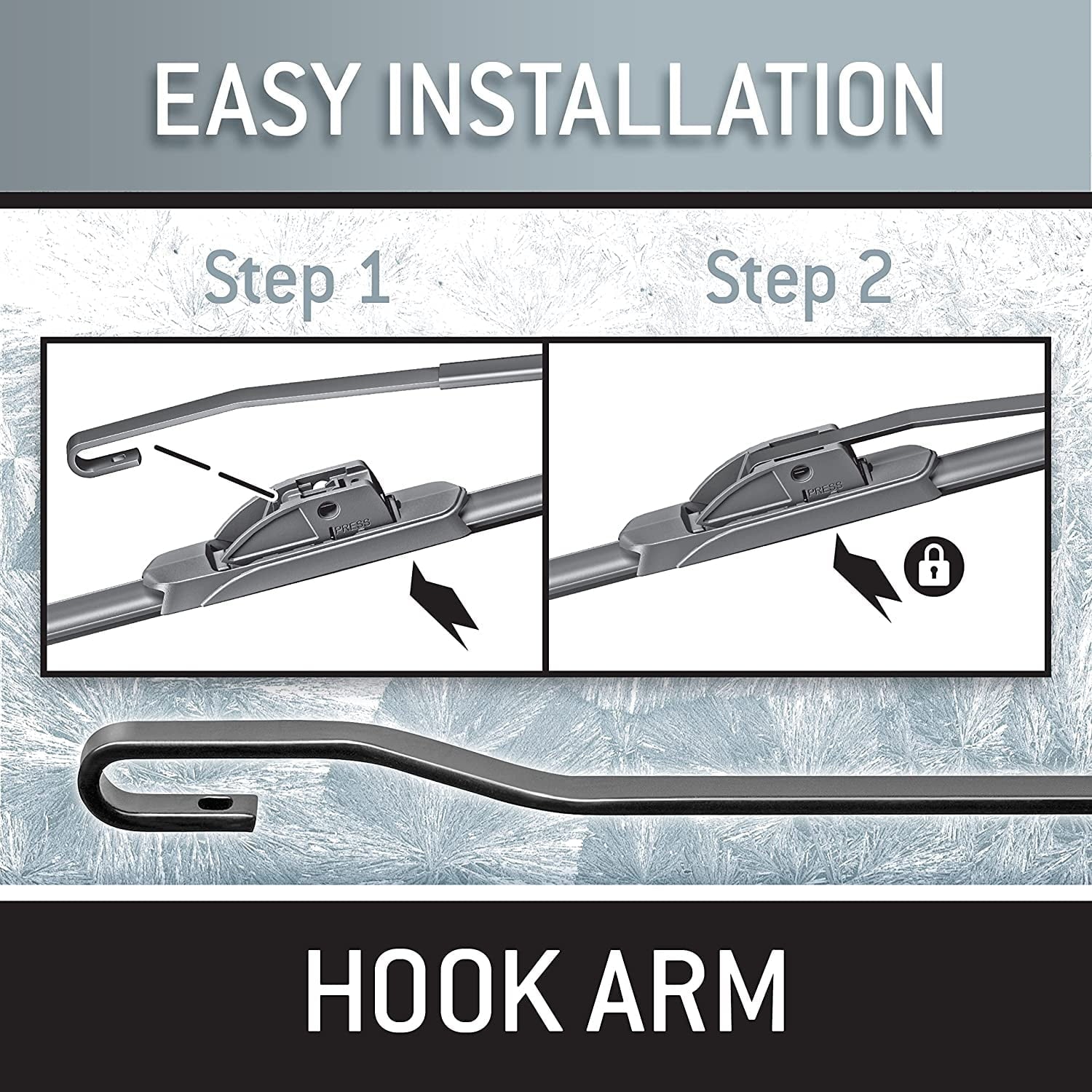 TRICO White 2 Pack, 26" + 17" Extreme Weather Winter Beam Wiper Blades (35-2617)