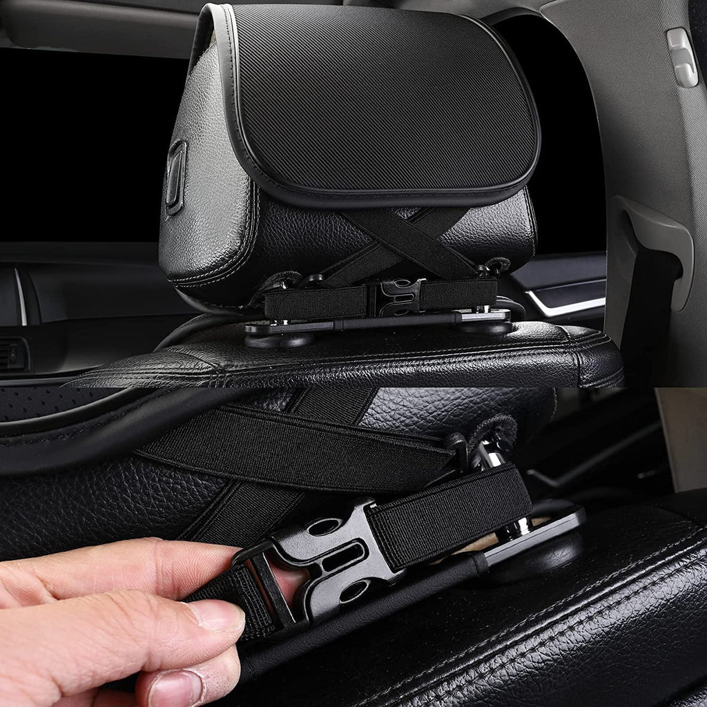 Coverado Front Seat Covers, Waterproof Leatheratte Car Seat Protector 2 Pieces, Protective Seat Cushions Universal Fit Most Vehicles, Sedans, SUVs, Trucks and Vans, Line Pattern