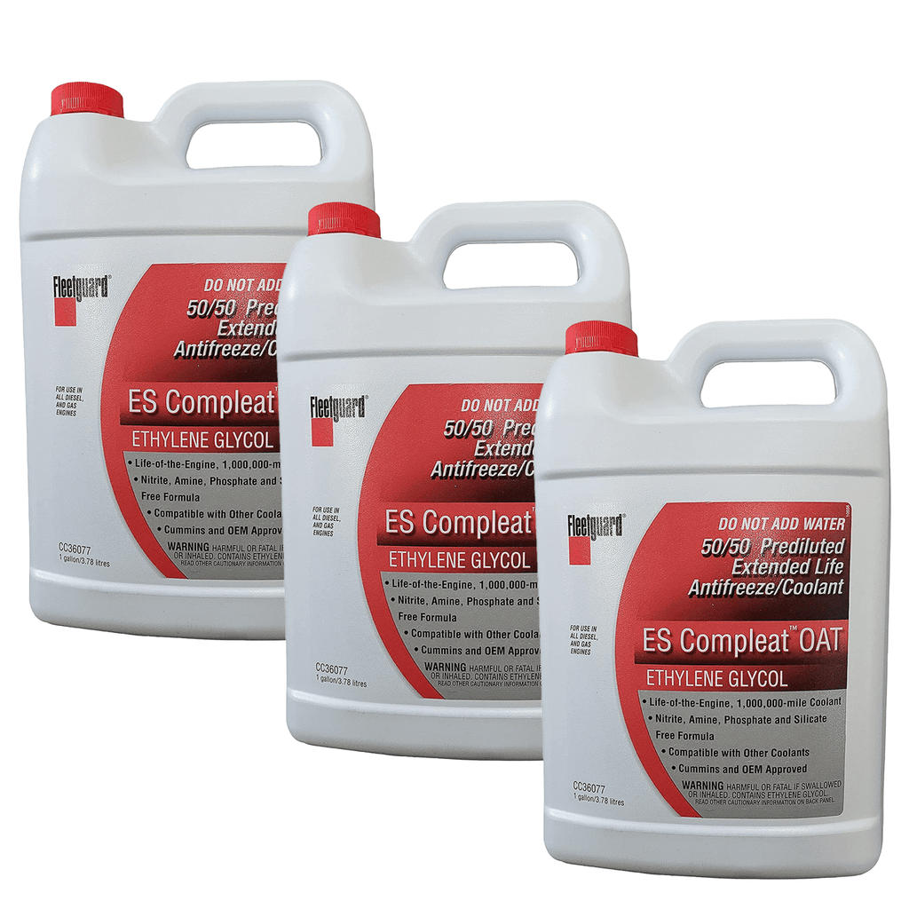 Fleetguard CC36077 Coolant Antifreeze Red 50/50 ES Compleat OAT (Pack of 3)