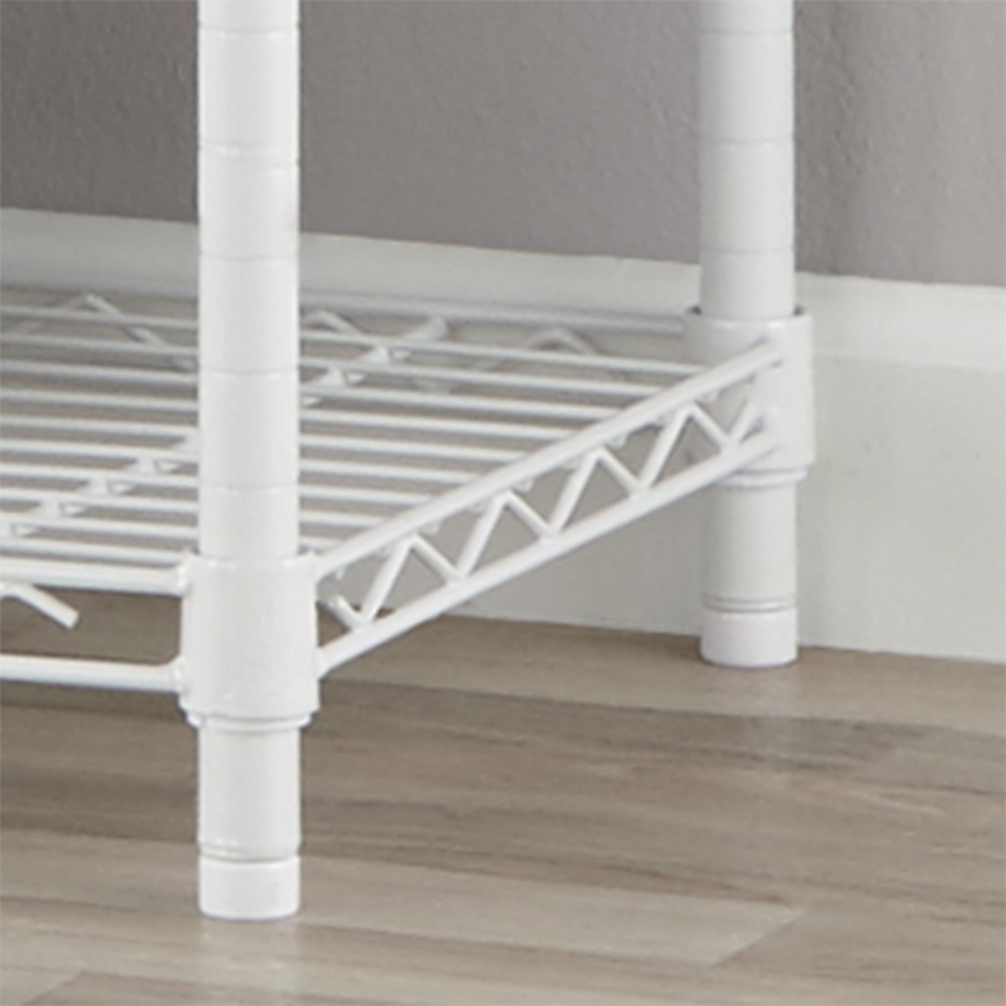 Hyper Tough Steel 5-Tier Storage Shelf Unit 72"H x 36"W x 16"D, 1750lb Total Capacity, White