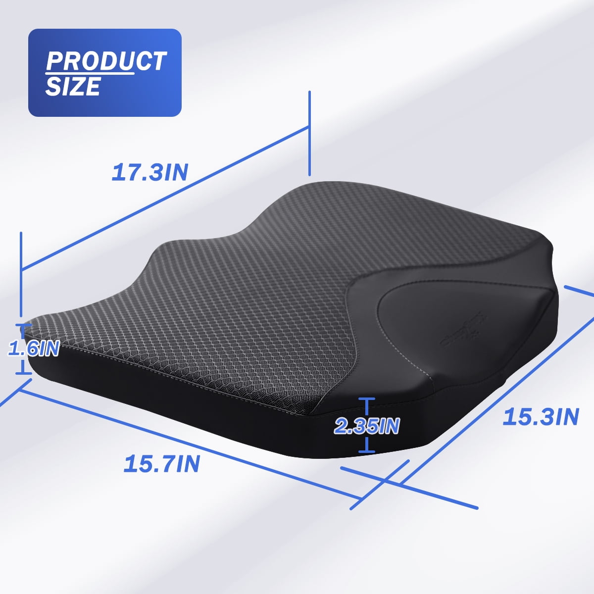 KINGLETING Car Seat Cushion, Driver Seat Cushion for Height, Universal Fit for Most for Auto SUV Truck,Provides Good Driving Visibility (Black)
