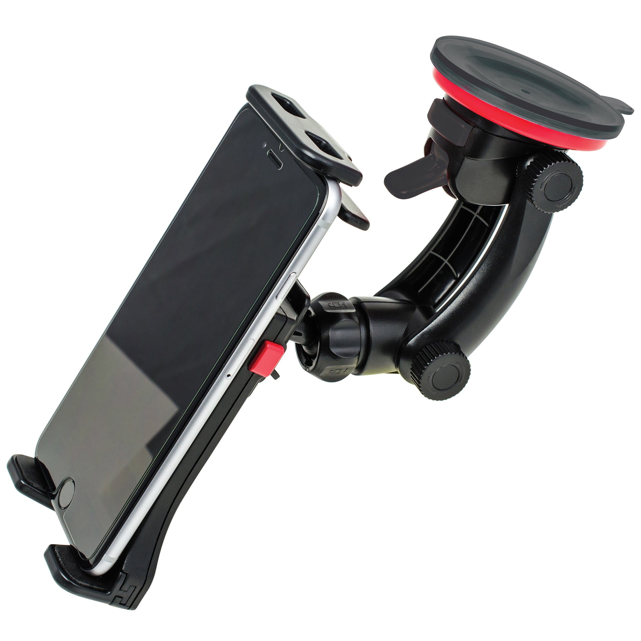 Tuff Tech Super Stick Universal Car Mount Phone Holder Desk Stand with Suction Cup Base and Adjustable Arm for -iPhone, Samsung, LG, Moto, Huawei, Smartphones