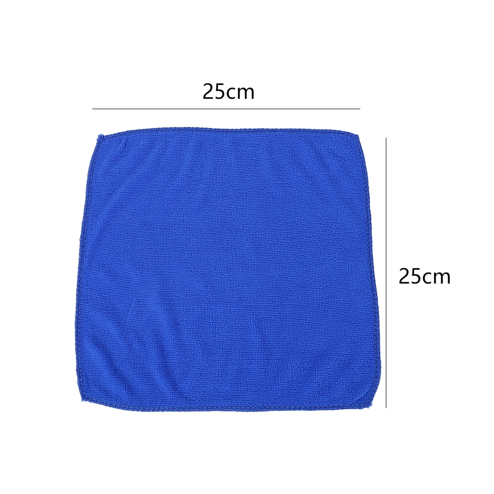 Willstar 50Pcs Microfiber Auto Cleaning Cloth Detailing Soft Wash Towel for Car Detailing Duster-Blue(9.75"*9.75")