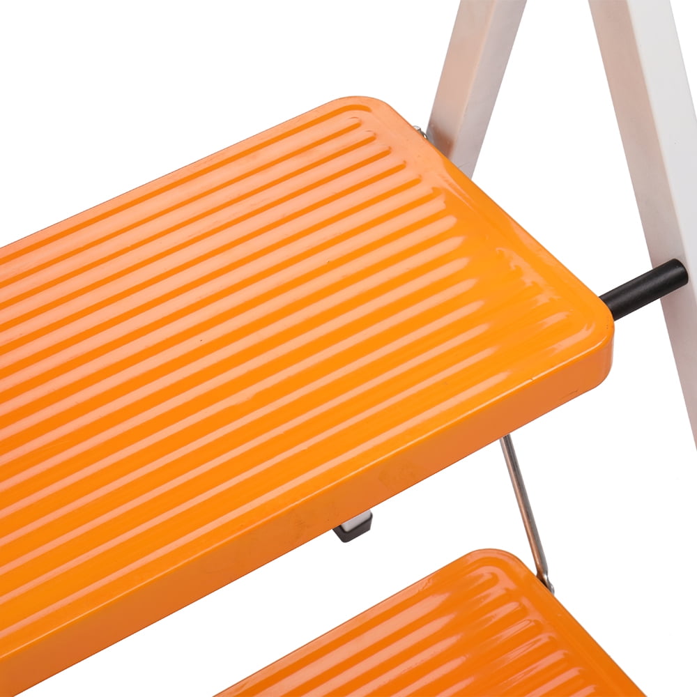 Zimtown Steel 3 Step Ladder, Folding Step Stool, for Household and Office Use, 330lbs
