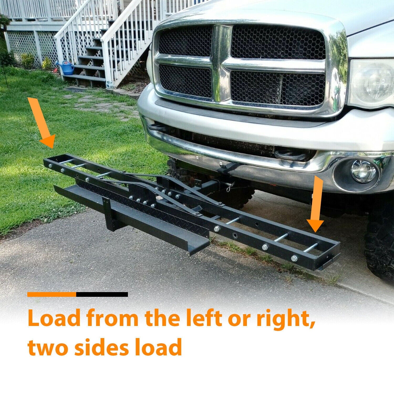 Kojem 500 Lbs Heavy Duty Motorcycle Dirt Bike Scooter Carrier Hitch Rack Hauler Trailer with Loading Ramp