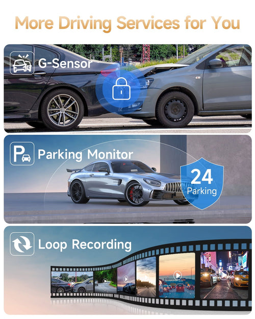 4K Dash Cam WiFi GPS,4K+1080P Front and Rear, Car Dash Camera, Dashcam with 2" LCD Screen, 170° Wide Angle, WDR, Night Vision,Parking Mode, G-Sensor,Black