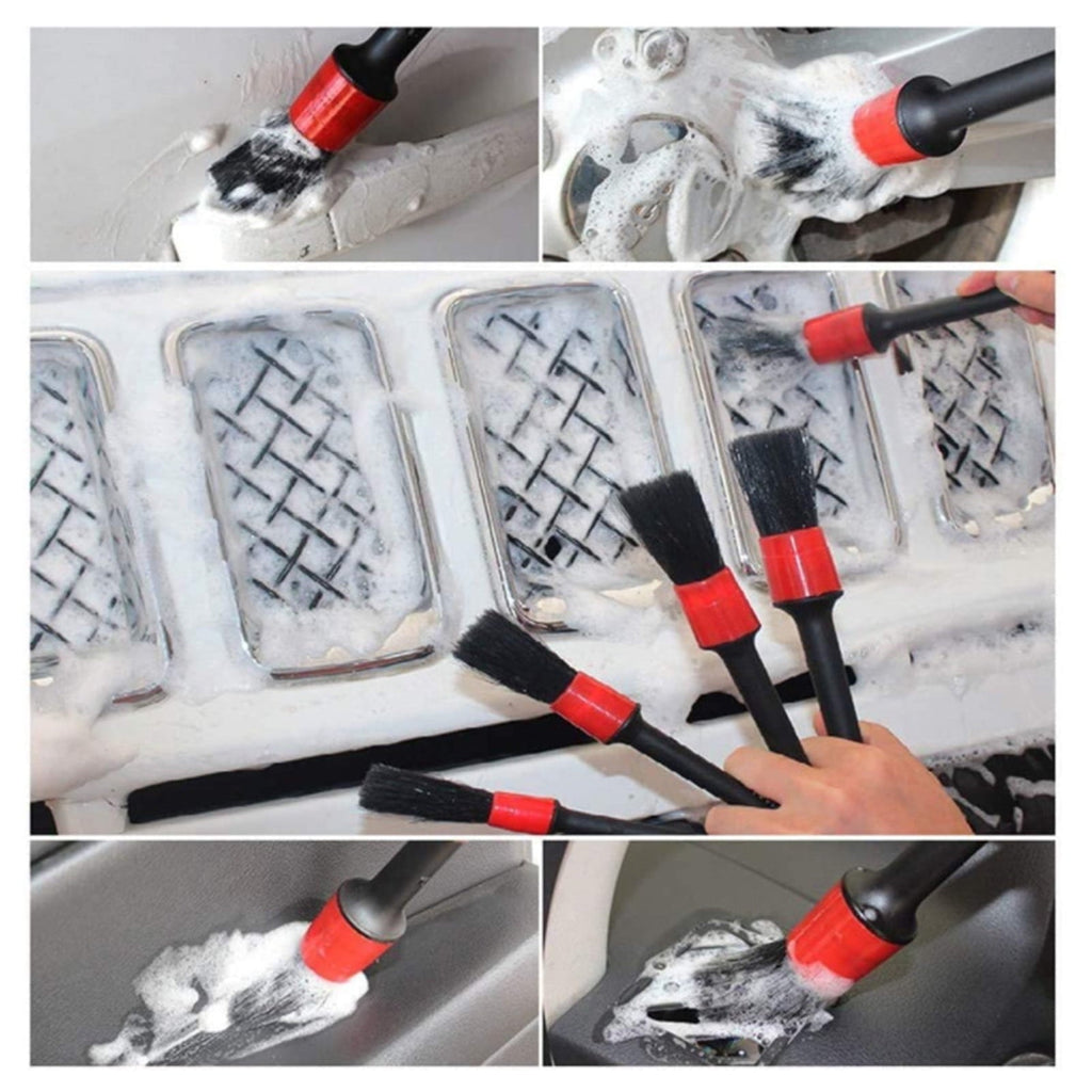 CACAGOO 26 PCS Drill Brush Attachments Car Detailing Brush Kit Automotive Cleaners