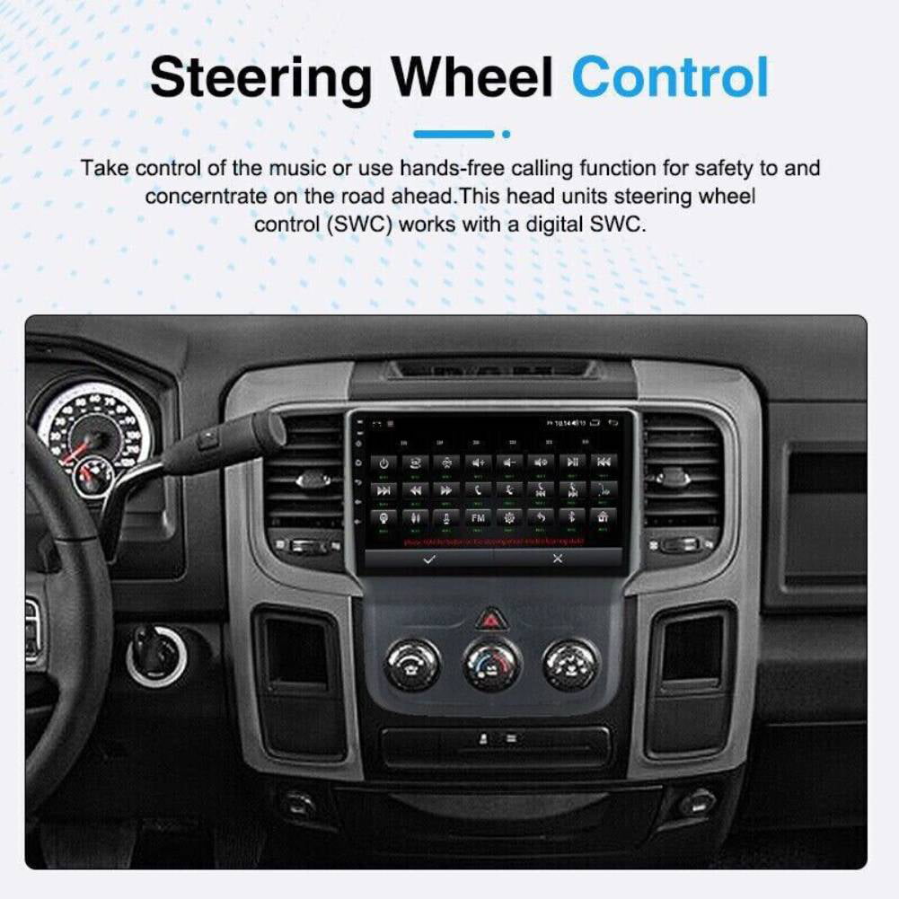 Car Stereo Radio for Dodge Ram 2013-2019 Android 12 9inch Touch Screen Radio Replacement Support Wireless Carplay Android Auto Navigation Bluetooth Radio WiFi Audio Video 2+32G, Black