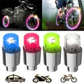 2/4 Pcs LED Car Bike Wheel Tire Tyre Valve Dust Cap Spoke Flash Lights Car Valve Stems & Caps Accessories