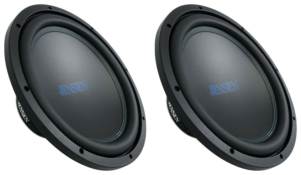 (2) JENSEN J12W 12" 1200 Watt Subwoofers 4-ohm Car Audio Subs w/ 40oz. Magnets