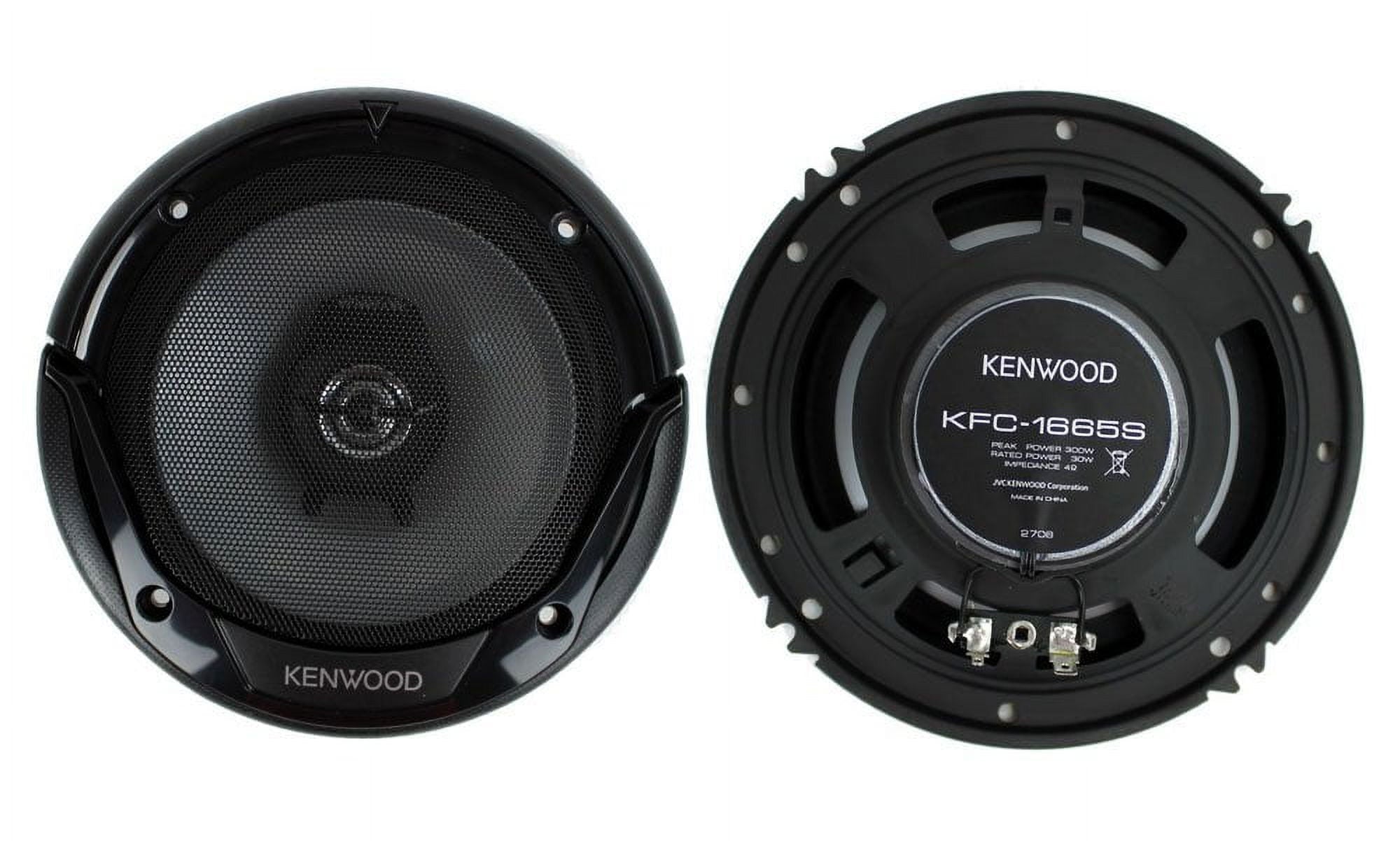 2) New Kenwood KFC-1665S 6.5" 300 Watt 2-Way Car Audio Coaxial Speakers Stereo