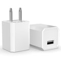 [2-Pack] USB Charger Cubes, Wall Charger Plug, 1A Single Port USB Adapter Power Plug Charging Station Box Base Replacement for iPhone 11 Pro Max/X/8/7, iPad, Samsung Phones, White