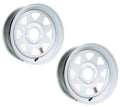 2-Pack eCustomrim Trailer Wheel White Rim 15 x 5 Spoke Style 5 Lug On 4.5 in.