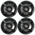 2 Pairs (QTY 4) of Pioneer TS-F1634R 6.5" 100 Watt Max Power 2-Way Slim Mount Car Audio Speakers