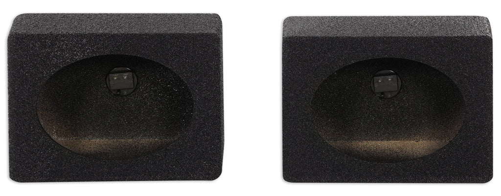 (2) Rockville RS6x9BL 6x9" Wedge Sealed Car Speaker Box Enclosures w/Bedliner
