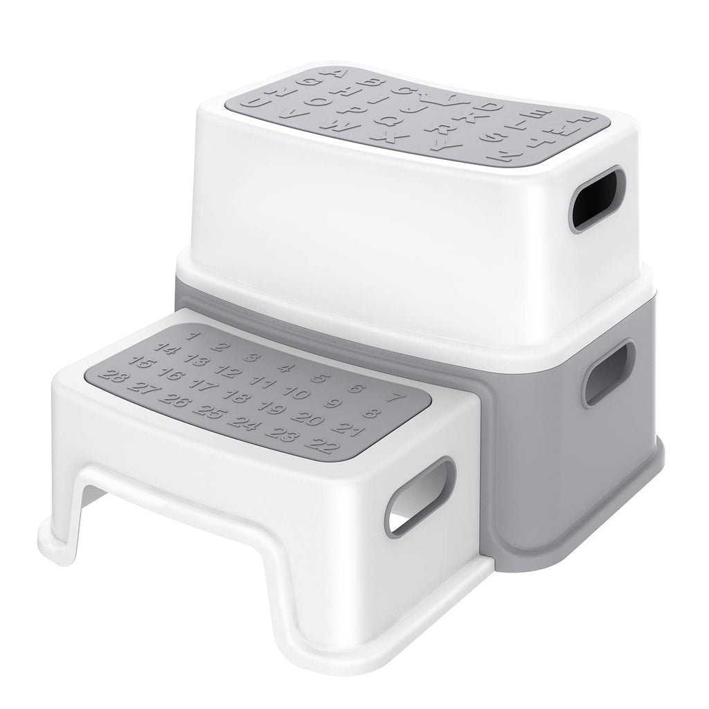 2 Step Stool for Kids, Anti-Slip Bathroom Step Stool Potty Stool for Toilet Potty Training