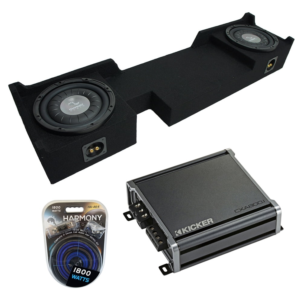 2004-2008 Ford F-150 Ext Super Cab Truck Harmony F104 Dual 10" Sub Box & CXA8001