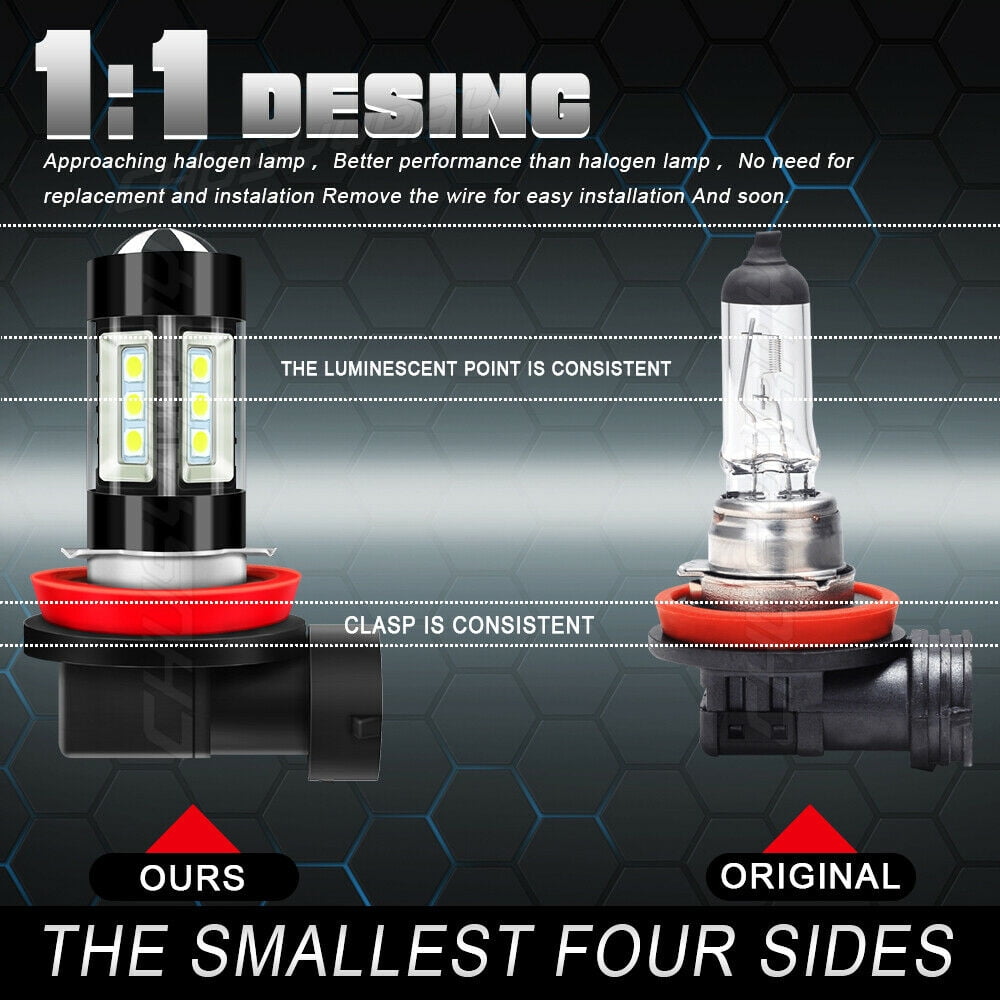 For Nissan Armada 2011-2015 9005 HB3 9006 HB4 LED Headlight Bulbs High Low Beam, 200W 6000LM 6000K Bright White, 6 Pack