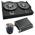 2015 - UP Ford F150 Super Cab Kicker Comp C10 Dual 10 Custom Sub Box CXA8001 Amp
