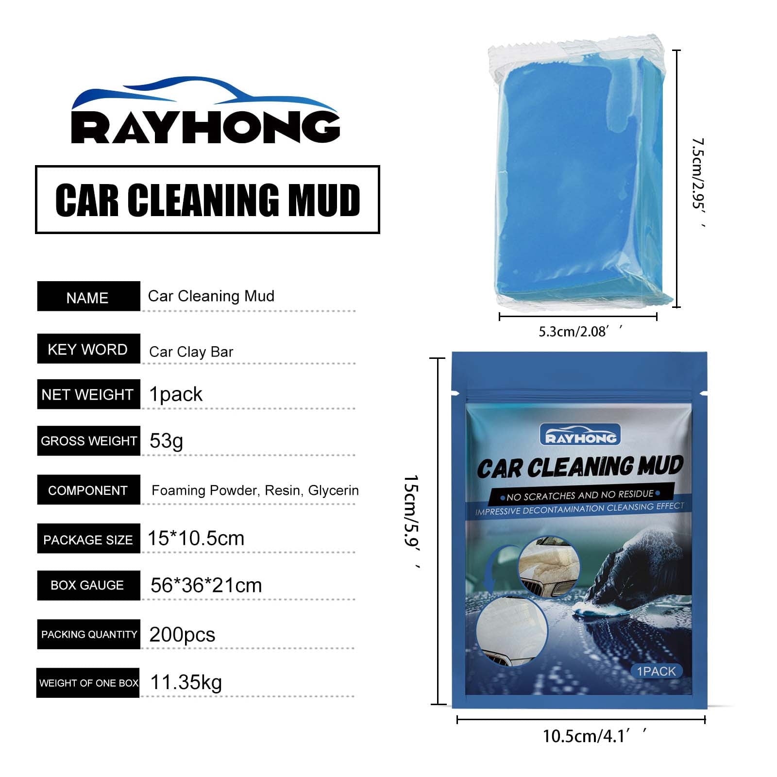 Car Clay Bar Auto Detailing Magic Clay Bar Cleaner for Car Wash Car Detailing Clean，Grade Clay Bars Detailing Magic Clay Bar Cleaner Auto Wash Bars with Washing
