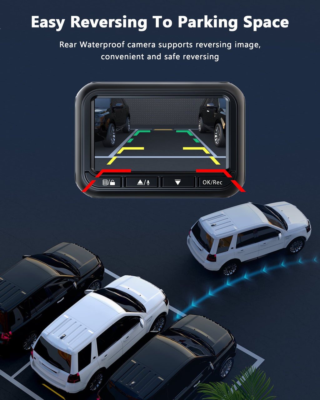 TOGUARD Dash Cam Front and Rear 1080P Full HD Car Camera,2.45 inch Dash Camera with 64GB SD Card, Super Night Vision, Parking Mode, G-Sensor, Loop Recording, WDR