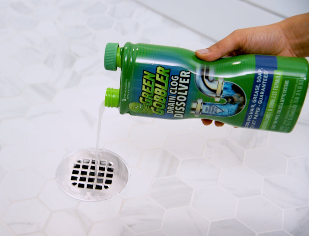Green Gobbler Drain Clog Remover & Cleaner for Toilets, Sinks, Showers  Septic-Safe,  31 oz