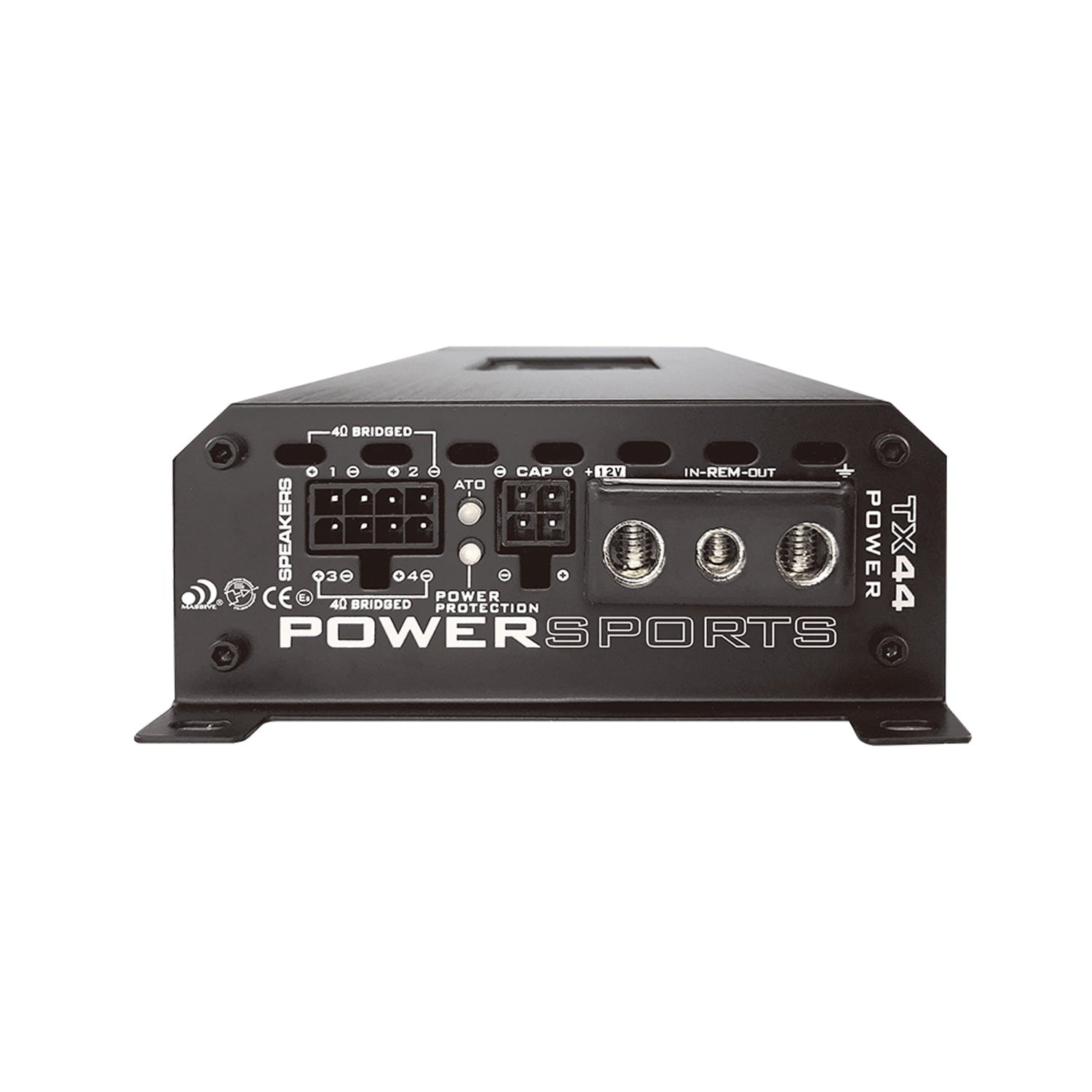 Massive Audio TX44 Trident Series Powersports 120-Watt-RMS X 4 At 4 Ohms 4-Channel Class AB Marine Amp With Bluetooth