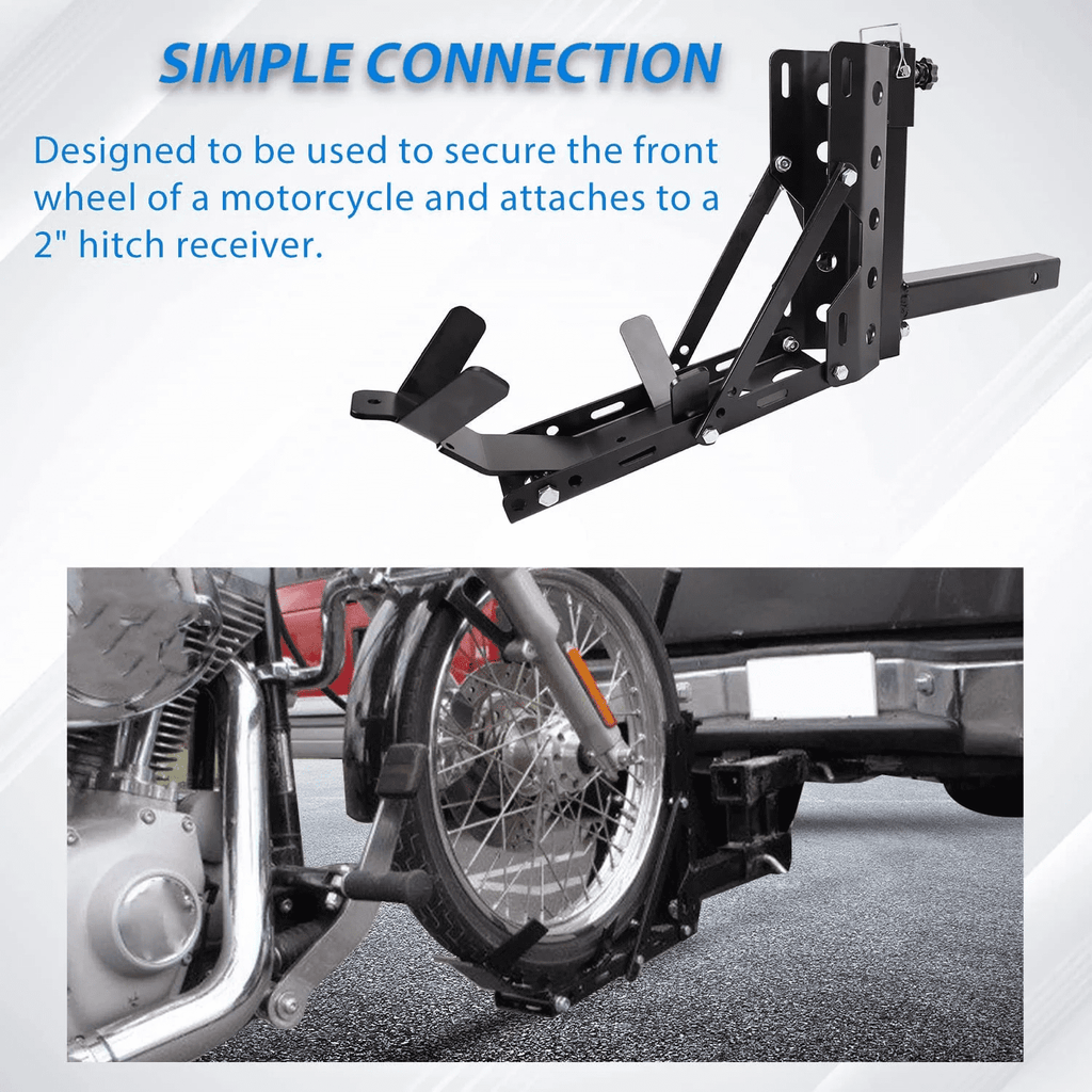 Kojem 800lb Motorcycle Trailer Hitch Carrier Tow Dolly Hauler Mount Rack 2 " Heavy Duty Steel