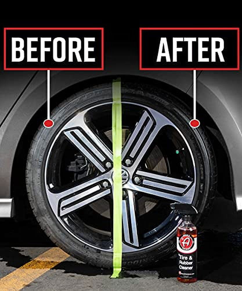 Adam's Tire & Rubber Cleaner (16 oz) - Removes Discoloration From Tires Quickly - Works Great on Tires, Rubber & Plastic Trim, and Rubber Floor Mats
