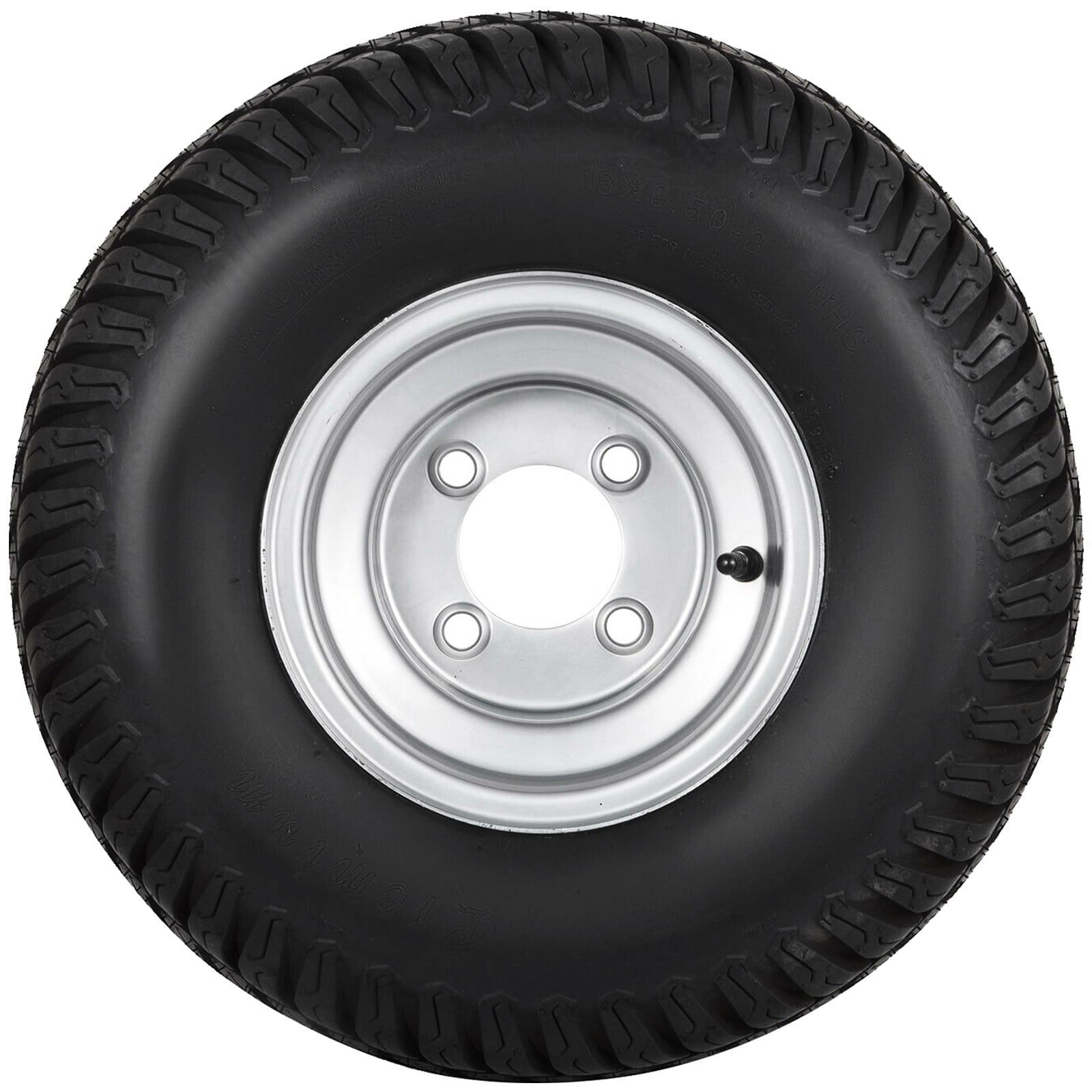 VEVOR Cart Go Kart 4 Ply Tires Rim Wheel Assembly 1040lb Capacity Cart Wheels 18X9.5-8 Golf Tires, Set of 2