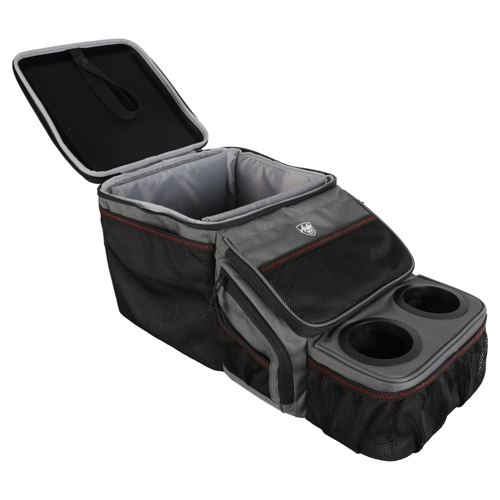 Auto Drive Backseat Organizer with Cup Holders and Storage, Black