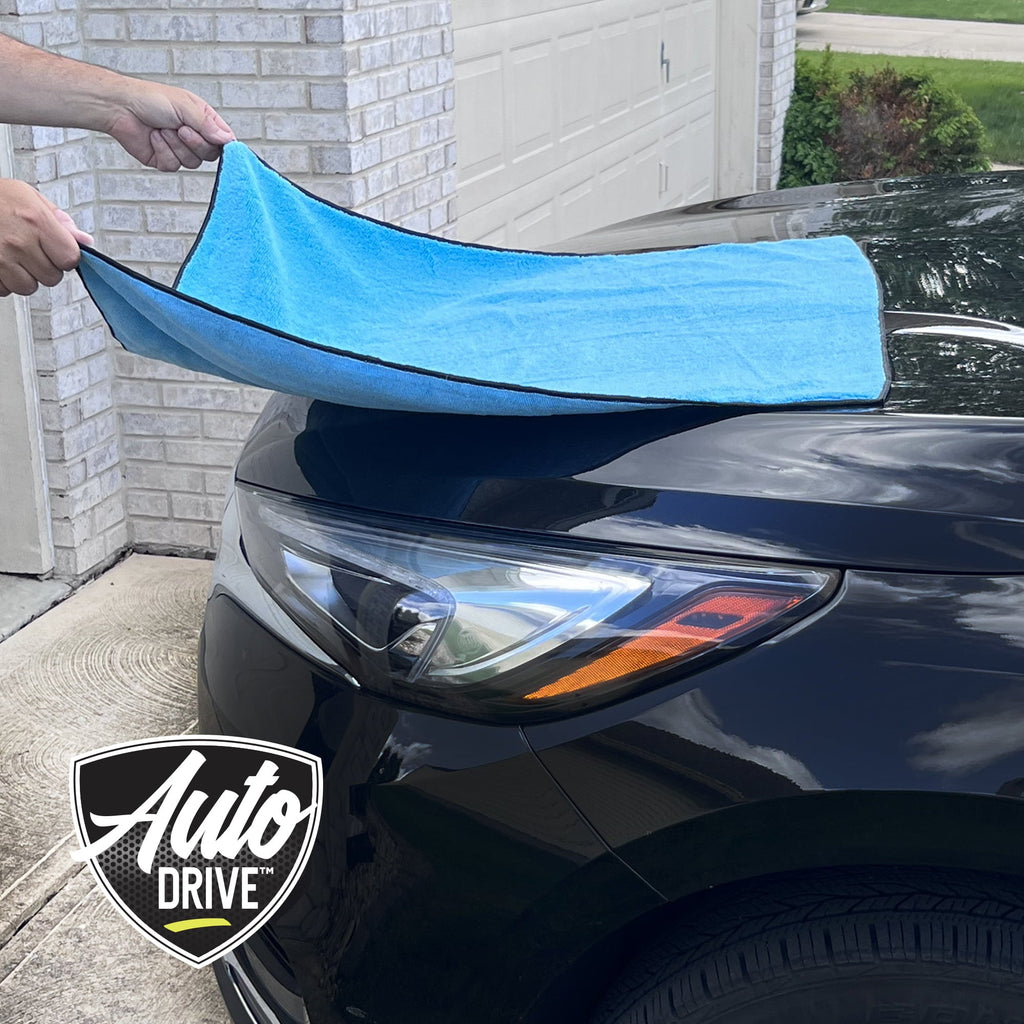 Auto Drive Large Microfiber Car Drying Towel 6SQFT, Super Absorbent, Blue