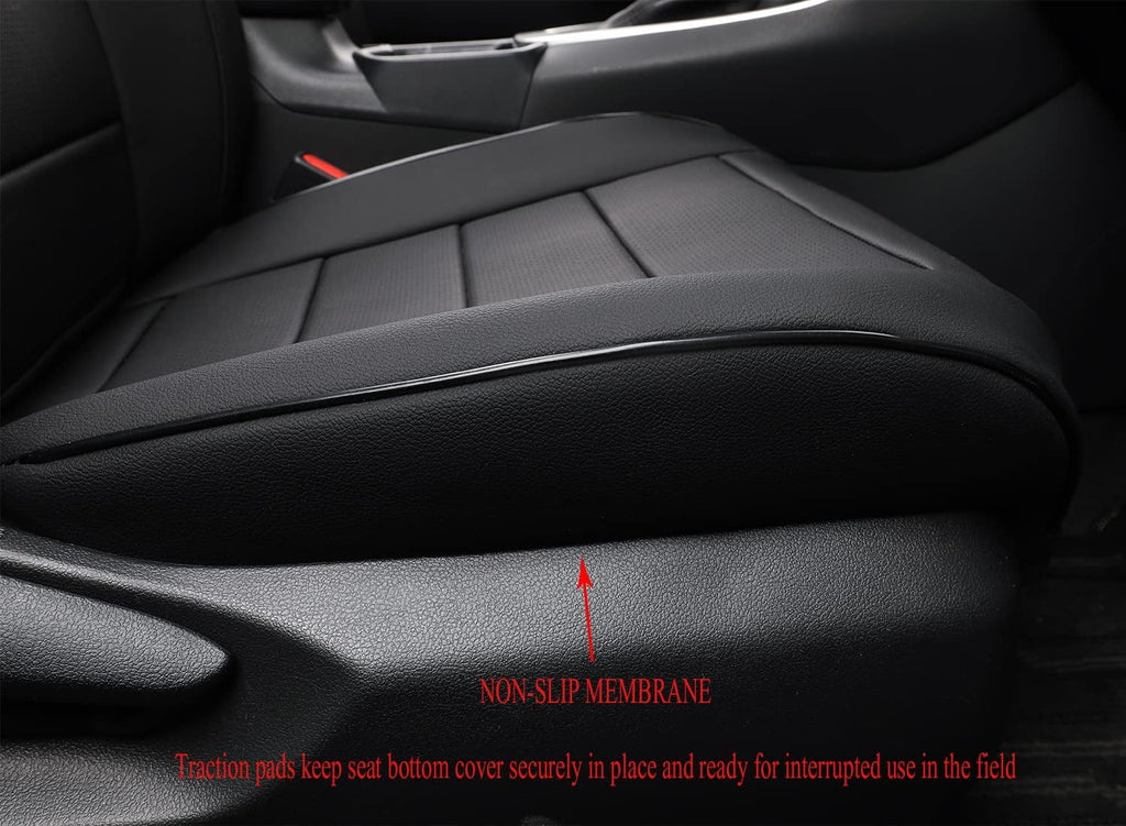 EKR Custom Fit RAV4 Car Seat Covers for Toyota RAV4 2019 2020 2021 2022 2023 LE,XLE,XLE Premium,Limited - Full Set,Leather(Black)