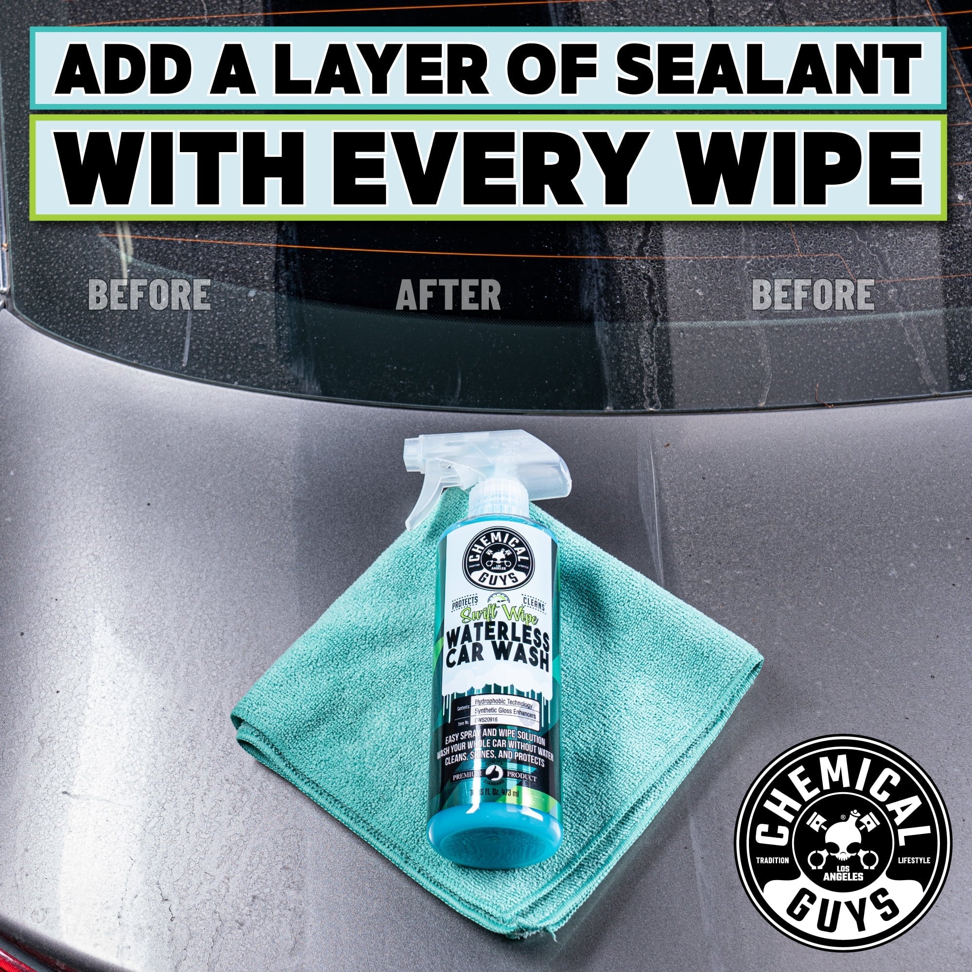 Chemical Guys CWS20916 Swift Wipe Sprayable Waterless Car Wash 16 oz