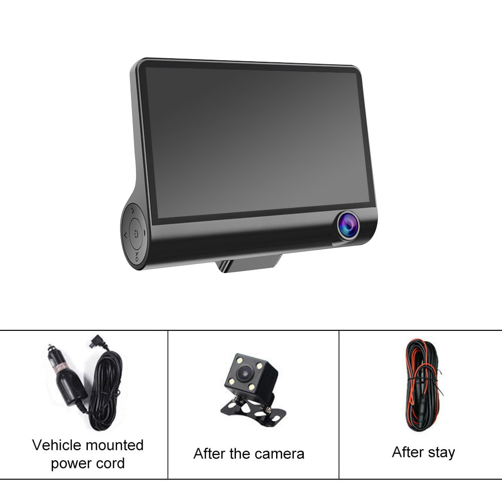 Dash Cam Front and Rear Dual Dashcam, 4 inch Touch-Screen Car Dashboard Camera Full HD 170°Wide Angle Backup DVR Recorder with Night Vision G-Sensor Parking Monitor Loop Recording Motion Detection