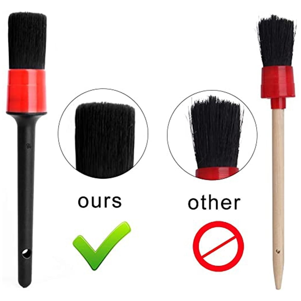 HOTBEST 13pcs Detailing Brush Set, Brush Car Detailing Kit, Car Brush Detailing Brush Set Dirt Dust Clean Brushes For Car Interior Exterior Leather Air ents Cleaning