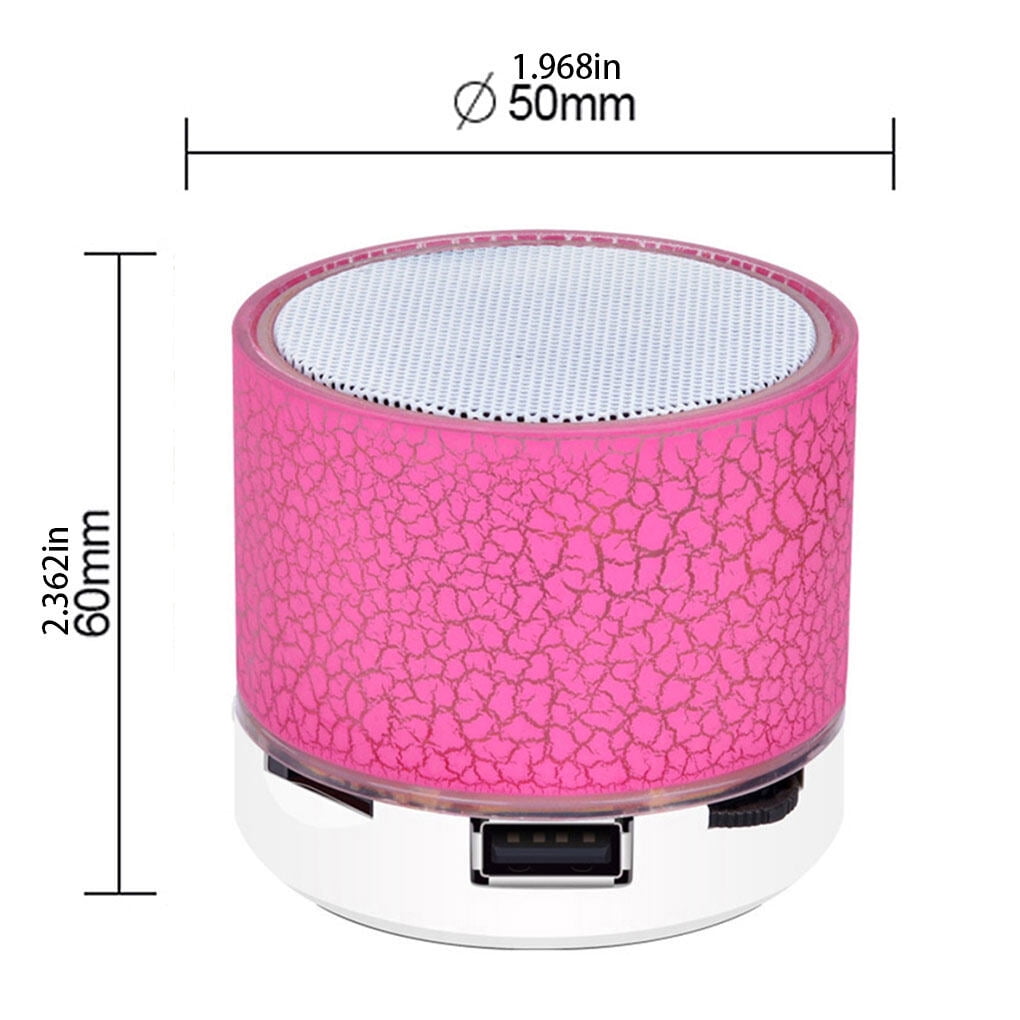 Top-Tech Portable ABS Bluetooth Speaker with 10m Effective Distance Small Sound Speaker Support TF Card/AUX/USB, Pink