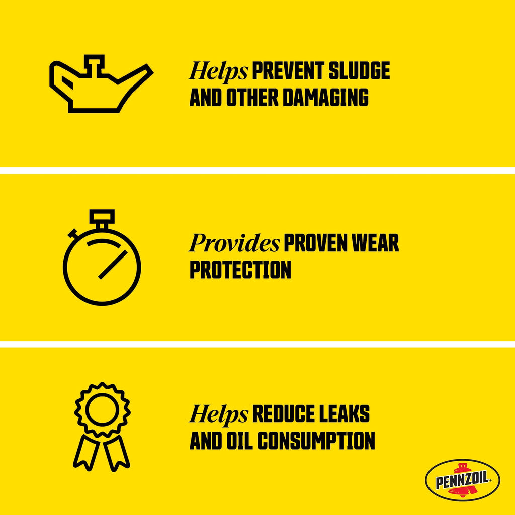 Pennzoil High Mileage 10W-40 Motor Oil for Vehicles over 75K Miles, 5 Quart