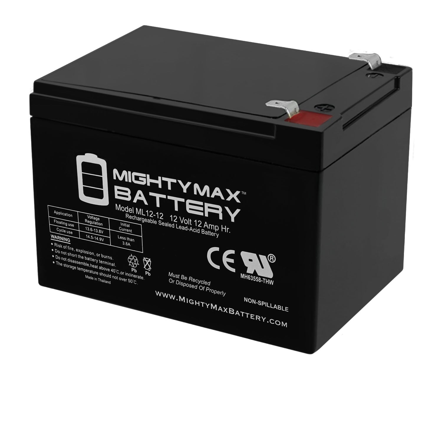 12V 12AH Replacement Battery for 6-DGM-12, 6-FM-12