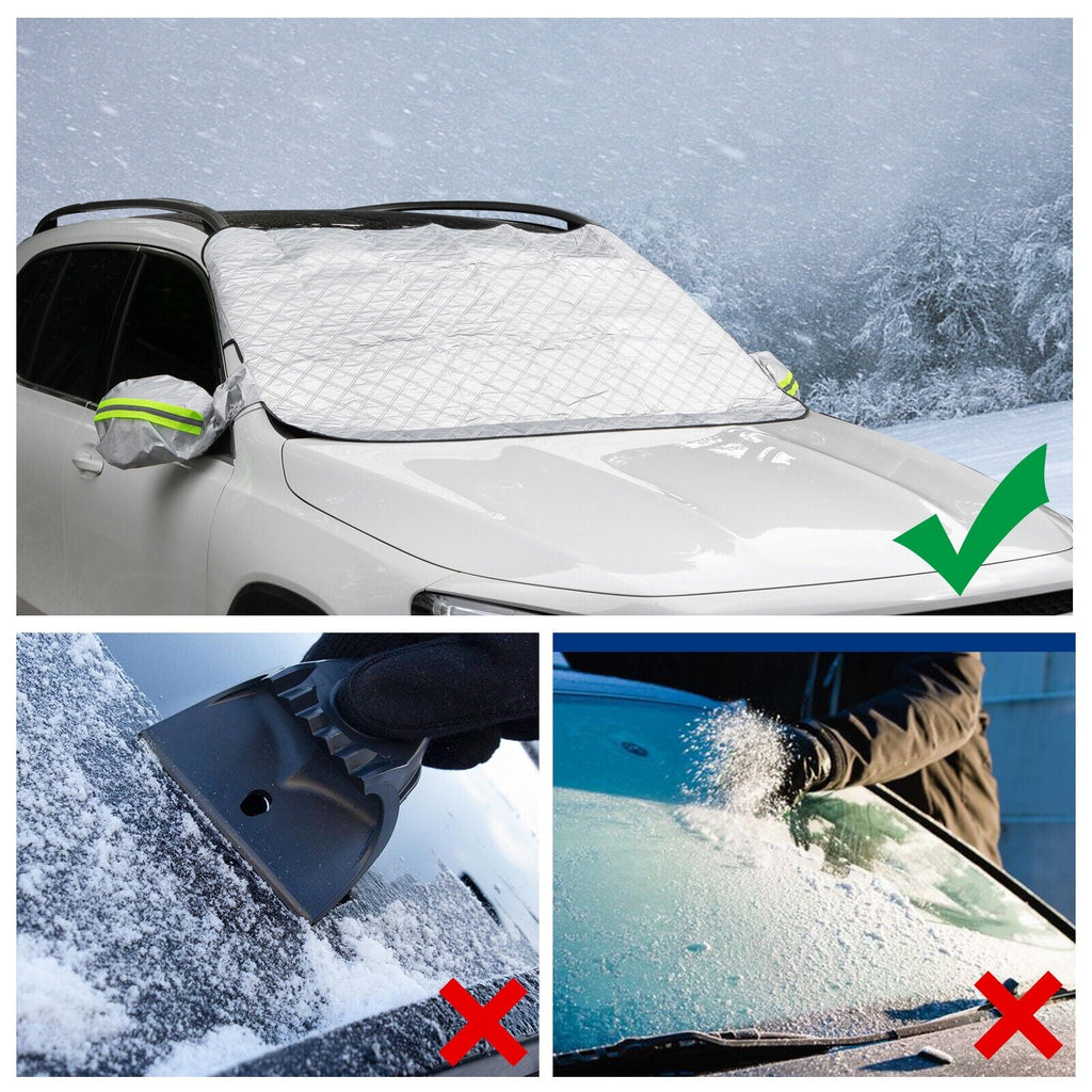 XUKEY Mutifunction Car Windshield Snow Cover Winter Ice Frost Freeze Sun Rain Protector Universal