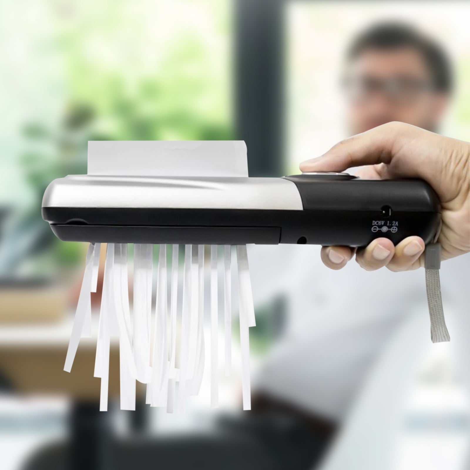 Kiplyki Wholesale Portable Paper Shredders Small Handheld USB Powered Stationery Office Home Cutting Machine Paper Documents Cutting Tool Shredders
