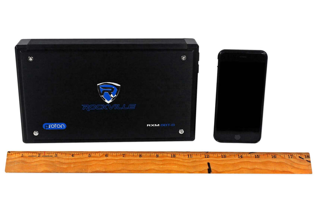 Rockville RXM8BTB 8 Channel 1500 Watt Bluetooth Car Stereo Amplifier Amp