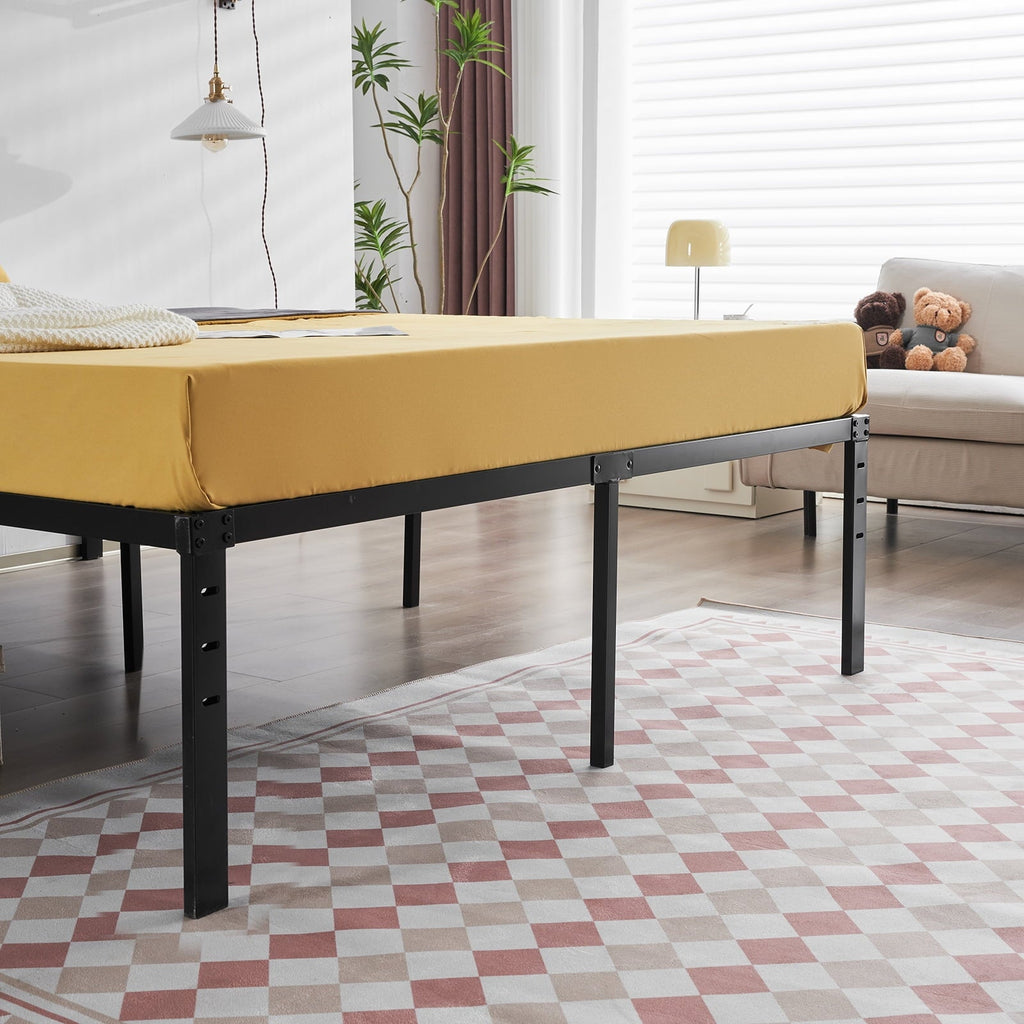 UBesGoo Metal Platform Bed Frame, 18 Inches High, King, Black