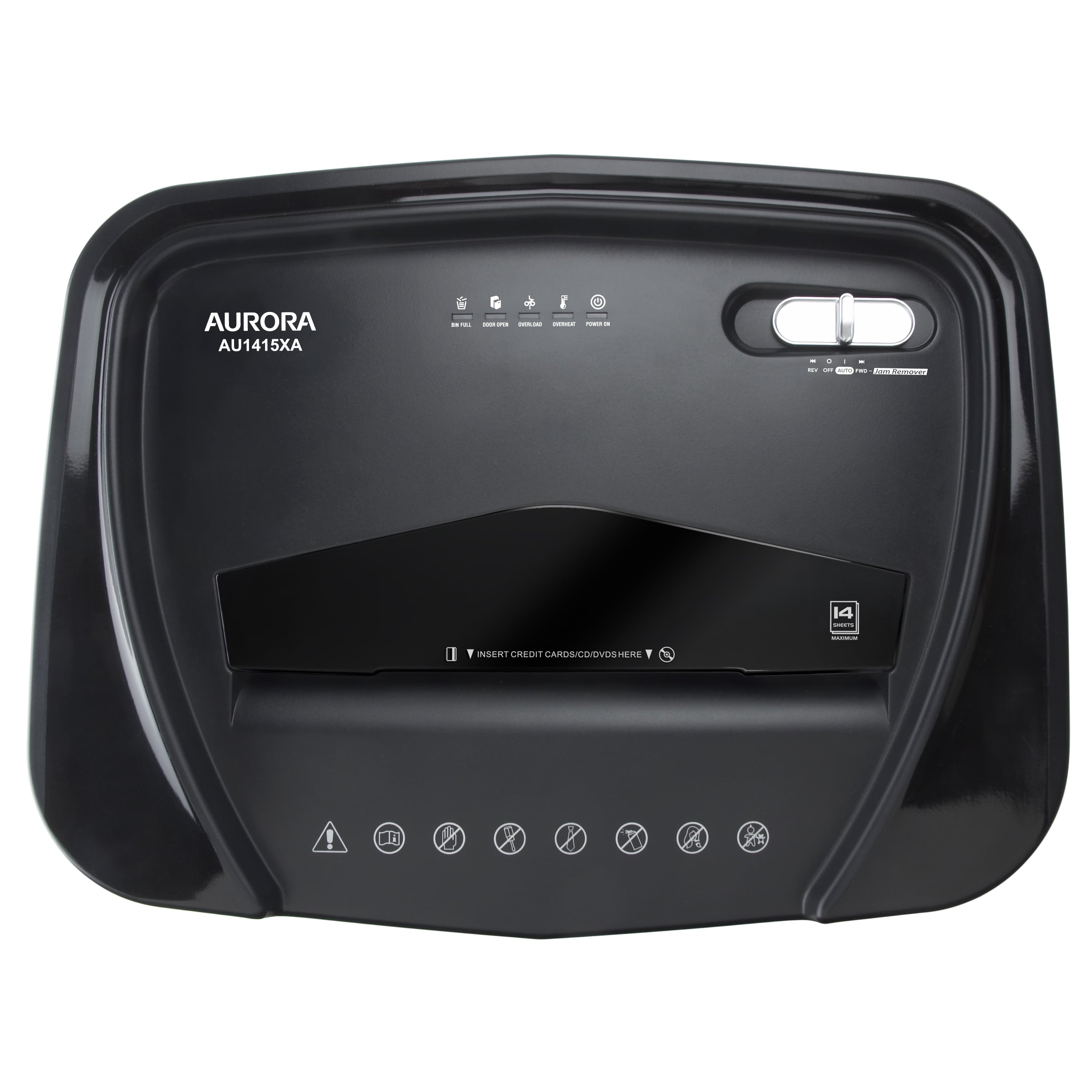 Aurora GB AU1415XA 14-Sheet Crosscut Paper/CD and Credit Card Shredder with 5-Gallon Pullout Basket and 10 Minutes Continuous Run Time