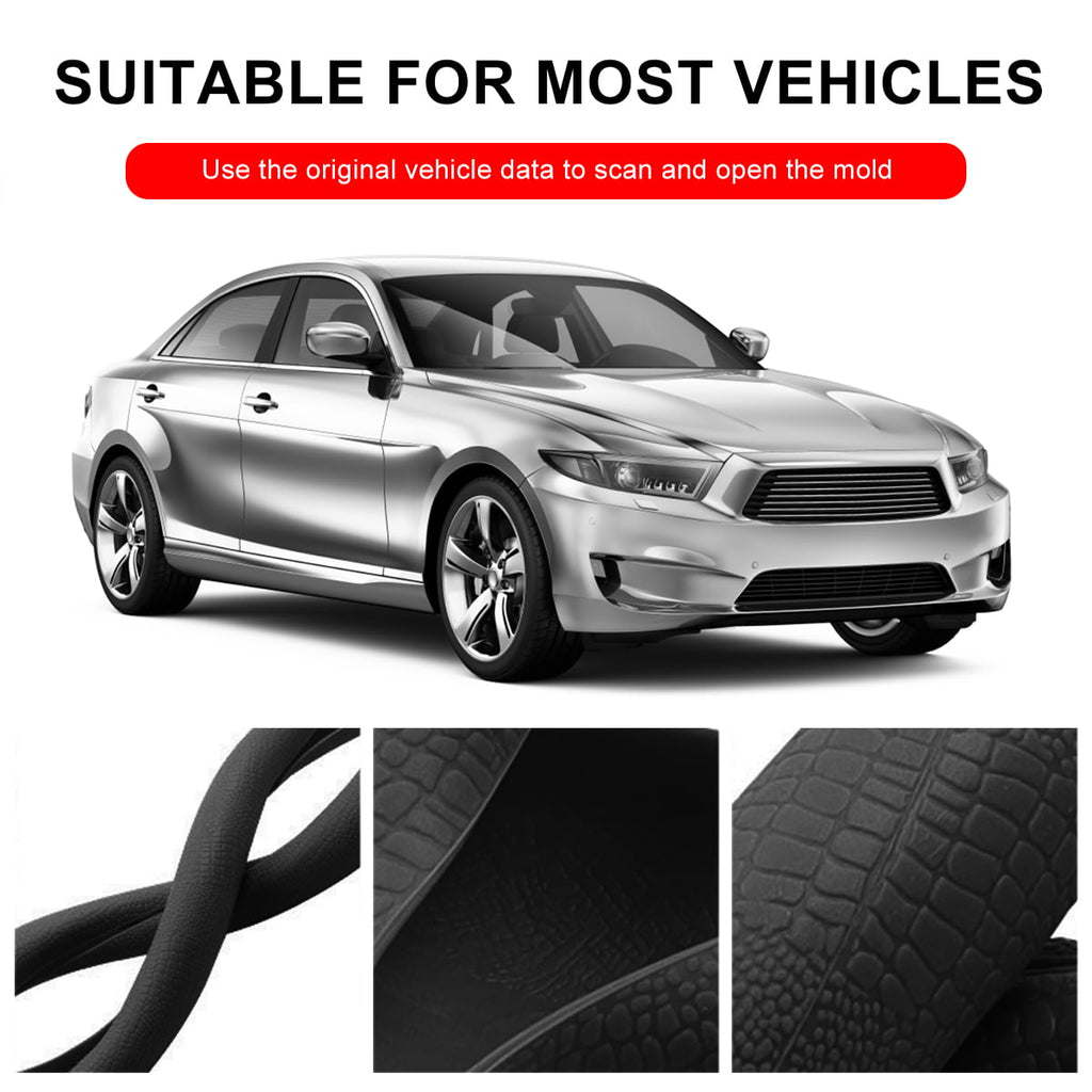 Toorise Silicone Auto Car Steering Wheel Cover Anti-Slip for 27-42CM Car Styling Steering Washable Easy to Install Wheel Protector Car Decoration Black Red Gray