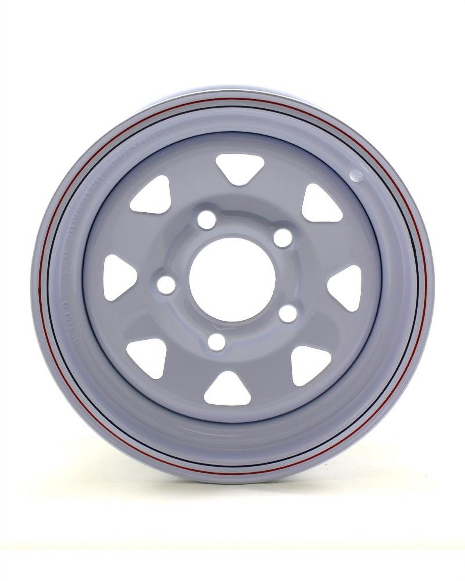 12X4 5-Lug on 4.5" White Spoke Trailer Wheel