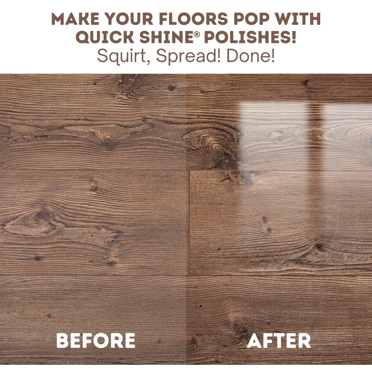 Quick Shine Liquid High Traffic Hardwood Floor Luster, 27 fl. oz., Household Floor Cleaner & Polish