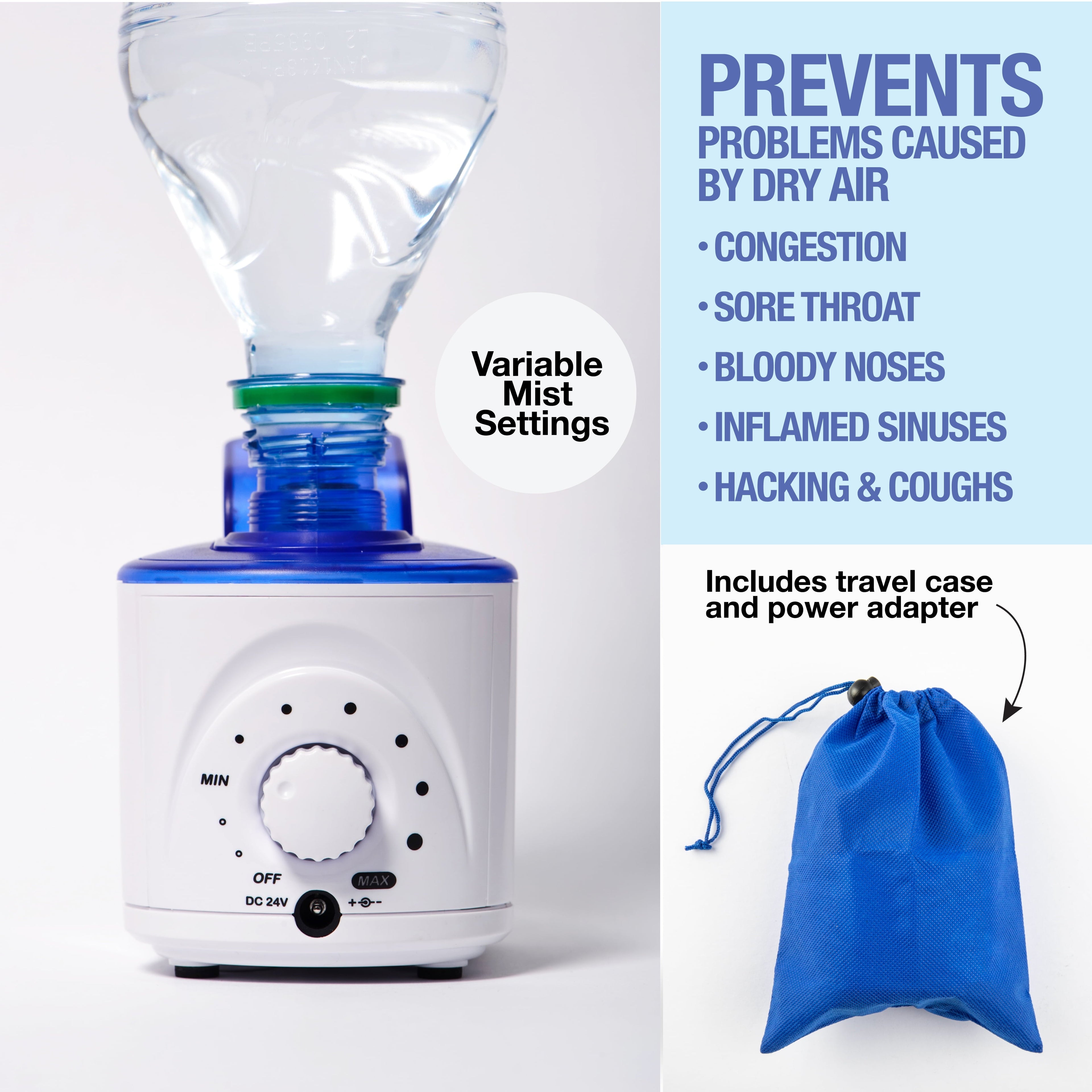 Bell+Howell® Sonic Breathe Ultrasonic Personal Humidifier Portable Humidifier