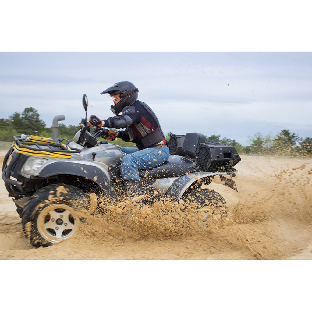 Planet Audio PATV85 ATV UTV Speaker System - 8 Inch Full Range Speakers, 1.5 Inch Tweeters, IPX5 Weatherproof, Bluetooth Audio, Built-in Amplifier, Built-in LED Lightbar, Hook Up To Stereo