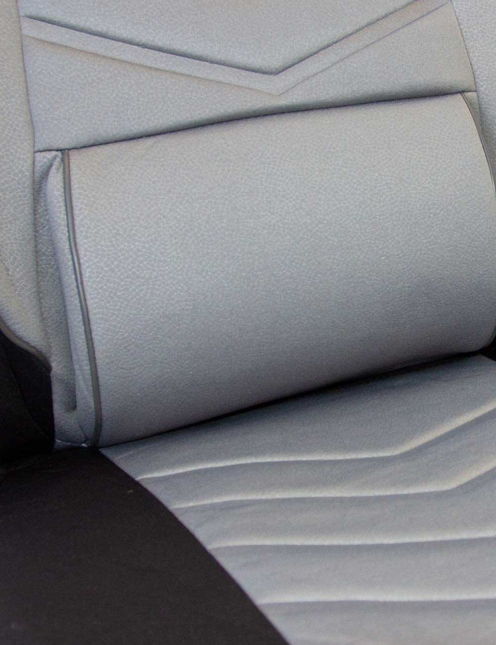 Grandeur Gray Car Seat Cover Set, Car Seat Protector, Interior Car Accessories, Front and Bench Seat Covers, Washable, Fabric, Spill Protectant, Stain Protectant, Easy Installation (Gray)
